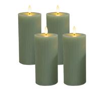 Relaxdays Lot 4 bougies LED 18 cm