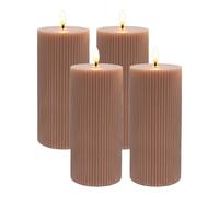 Relaxdays Lot 4 bougies LED 18 cm