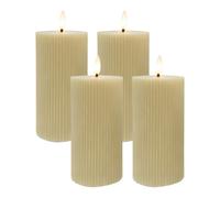 Relaxdays Lot 4 bougies LED 18 cm