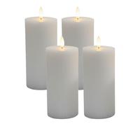Relaxdays Lot 4 bougies LED 18 cm
