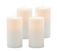 Relaxdays Lot 4 bougies LED 18 cm