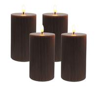 Relaxdays Lot 4 bougies LED
