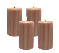 Relaxdays Lot 4 bougies LED