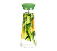Relaxdays Lot 4 carafes cylindre couvercle 1 L