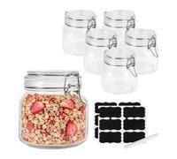Relaxdays Lot 6 bocaux 750 ml