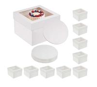 Relaxdays Boîtes à gâteaux fenêtre & plateaux