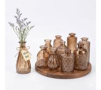Relaxdays Lot de 10 vases en verre