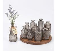 Relaxdays Lot de 10 vases en verre