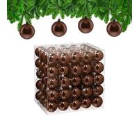 Relaxdays Boule de Noël, lot Pratique de 100, Brillante, Plastique Robuste, pour Le Sapin, diamètre : 6 cm, Marron