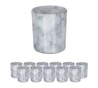 Relaxdays Verres à bougie coloris gris set de 12