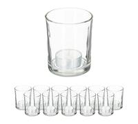 Relaxdays Verres à bougie chauffe-plat, lot de 12