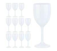 Relaxdays Lot de 12 verres à vin en plastique