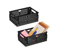 Relaxdays Lot de 2 bacs de rangement