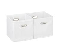 Relaxdays Boîte de rangement en tissu en lot de 2