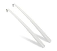 Relaxdays Lot de 2 Chausse-Pieds, 58,5 cm de Longueur, Accessoire en métal, à accrocher, pour Chaussures, Blanc