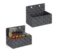 Relaxdays Lot de 2 paniers de rangement