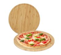 Relaxdays Lot de 2 planches à pizza