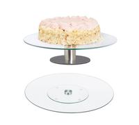 Relaxdays Lot de 2 plateaux tournants pour gâteaux
