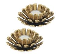 Relaxdays Lot de 2 porte-bougies en forme de fleur