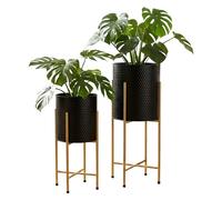 Relaxdays Lot de 2 porte-pots en métal
