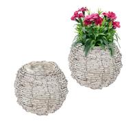 Relaxdays Lot de 2 pots de fleurs