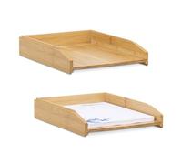 Relaxdays Lot de 2 range-documents empilables