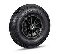 Relaxdays 2xRoue noire de brouette 4.00-6 noir