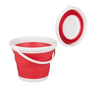 Relaxdays Lot de 2 seaux pliables 10 l