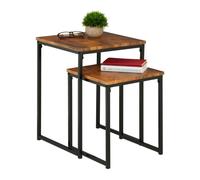 Relaxdays Lot de 2 tables d’appoint
