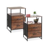 Relaxdays Lot de 2 tables de chevet