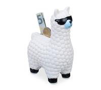 Relaxdays Lot de 2 tirelires lama lunettes soleil