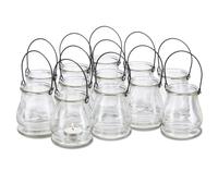 Relaxdays Lot de 24 photophores en verre