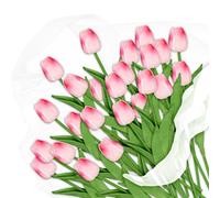 Relaxdays Lot de 24 tulipes artificielles