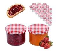 Relaxdays Lot de 25 bocaux en Verre 220 ML, Couvercle Twist-Off, 6,5 x 8,5 cm, Transparents, confitures et conserves