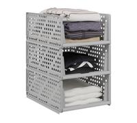Relaxdays Lot de 3 bacs de rangement