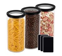 Relaxdays Lot de 3 bocaux 1 200 ml