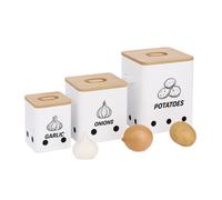 Relaxdays Lot de 3 boîtes à pommes de terre