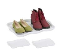 Relaxdays Lot de 3 égouttoirs à chaussures