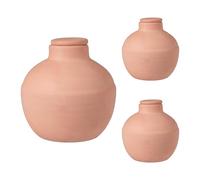 Relaxdays Lot de 3 jardinières en Terre Cuite 800 ML, arrosage racinaire, Serre, économie d'eau, 13x13.5x13.5 cm