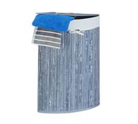 Relaxdays Lot de 3 paniers à linge bambou