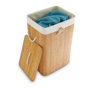 Relaxdays Lot de 3 paniers à linge bambou nature