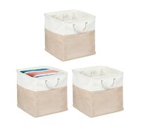 Relaxdays Lot de 3 paniers de rangement