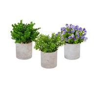 Relaxdays Lot de 3 plantes artificielles