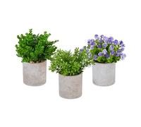 Relaxdays Lot de 3 plantes artificielles