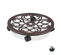 Relaxdays Lot de 3 porte plantes roulants
