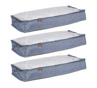 Relaxdays Lot de 3 rangement sous lit