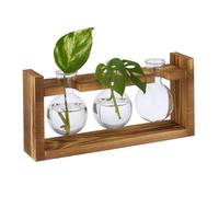 Relaxdays Lot de 3 vases décoratifs avec support