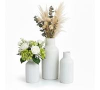 Relaxdays Lot de 3 vases en céramique