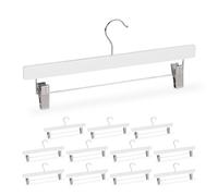 Relaxdays Lot de 36 cintres à pinces en bois