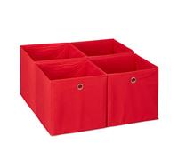 Relaxdays Lot de 4 bacs de rangement
